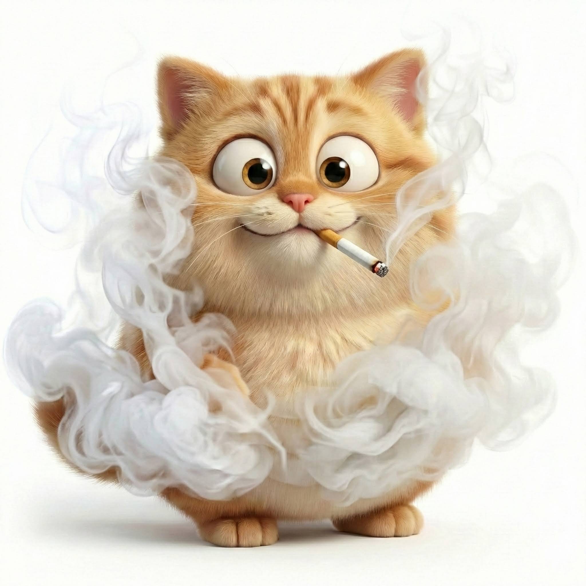 Cat smoking
